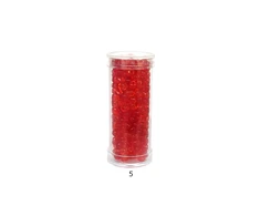 Stikliniai apvalūs karoliukai (biseris) Nr. 6/0 RainBow® plastikinėje tūbelėje 25 g, spalva 5