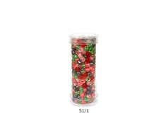 Stikliniai apvalūs karoliukai (biseris) Nr. 6/0 RainBow® plastikinėje tūbelėje 25 g, spalva 51/1
