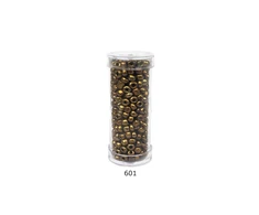 Stikliniai apvalūs karoliukai (biseris) Nr. 6/0 RainBow® plastikinėje tūbelėje 25 g, spalva 601