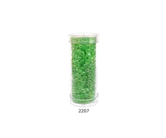 Stikliniai apvalūs karoliukai (biseris) Nr. 6/0 RainBow® plastikinėje tūbelėje 25 g, spalva 2207