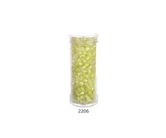 Stikliniai apvalūs karoliukai (biseris) Nr. 6/0 RainBow® plastikinėje tūbelėje 25 g, spalva 2206