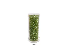 Stikliniai apvalūs karoliukai (biseris) Nr. 6/0 RainBow® plastikinėje tūbelėje 25 g, spalva 104