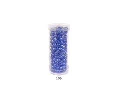 Stikliniai apvalūs karoliukai (biseris) Nr. 6/0 RainBow® plastikinėje tūbelėje 25 g, spalva 106