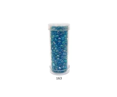 Stikliniai apvalūs karoliukai (biseris) Nr. 6/0 RainBow® plastikinėje tūbelėje 25 g, spalva 163