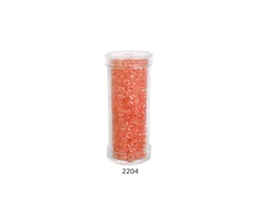 Stikliniai apvalūs karoliukai (biseris) Nr. 6/0 RainBow® plastikinėje tūbelėje 25 g, spalva 2204