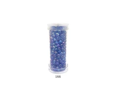 Stikliniai apvalūs karoliukai (biseris) Nr. 6/0 RainBow® plastikinėje tūbelėje 25 g, spalva 166