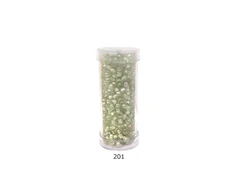 Stikliniai apvalūs karoliukai (biseris) Nr. 6/0 RainBow® plastikinėje tūbelėje 25 g, spalva 201