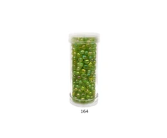 Stikliniai apvalūs karoliukai (biseris) Nr. 6/0 RainBow® plastikinėje tūbelėje 25 g, spalva 164