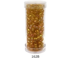 Stikliniai apvalūs karoliukai (biseris) Nr. 6/0 RainBow® plastikinėje tūbelėje 25 g, spalva 162B