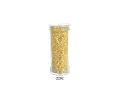 Stikliniai apvalūs karoliukai (biseris) Nr. 6/0 RainBow® plastikinėje tūbelėje 25 g, spalva 2202