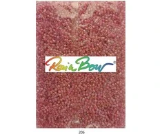 Stikliniai apvalūs karoliukai (biseris) Nr. 6/0 RainBow® 500g, spalva 206