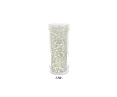 Stikliniai apvalūs karoliukai (biseris) Nr. 6/0 RainBow® plastikinėje tūbelėje 25 g, spalva 2201
