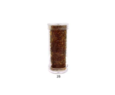Stikliniai apvalūs karoliukai (biseris) Nr. 6/0 RainBow® plastikinėje tūbelėje 25 g, spalva 2B