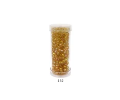 Stikliniai apvalūs karoliukai (biseris) Nr. 6/0 RainBow® plastikinėje tūbelėje 25 g, spalva 162