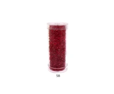 Stikliniai apvalūs karoliukai (biseris) Nr. 6/0 RainBow® plastikinėje tūbelėje 25 g, spalva 5B