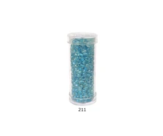 Stikliniai apvalūs karoliukai (biseris) Nr. 6/0 RainBow® plastikinėje tūbelėje 25 g, spalva 211