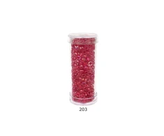 Stikliniai apvalūs karoliukai (biseris) Nr. 6/0 RainBow® plastikinėje tūbelėje 25 g, spalva 203