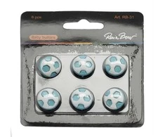 Vaikiškos sagos RainBow® RB-31 Kamuoliukas 18mm, 6vnt.