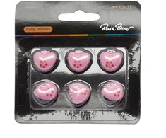 Vaikiškos sagos RainBow® RB-31 Rožinė braškė 18mm, 6vnt.