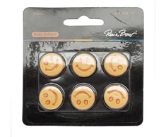 Vaikiškos sagos RainBow® RB-31 Šypsenėlė 18mm, 6vnt.
