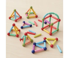 Didelės magnetinės konstravimo kaladėlės 3D, 130 elementų