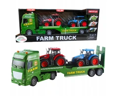 Didelis sunkvežimis-transporteris su traktoriais, šviesomis ir garsais, 65 cm