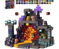 Magnetinės kaladėlės GOBIDEX Magwonder Cave World 100 dalių Minecraft stiliaus