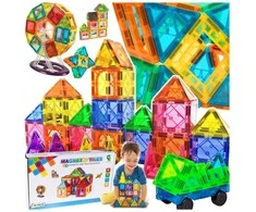 Magnetinės kaladėlės Stator 3D konstruktorius vaikams 70 dalių