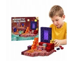 Magnetiniai konstruktoriai vaikams, 133 el., 2 figūrėlės, edukacinis rinkinys