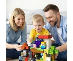 Magnetiniai konstruktoriai vaikams, 150 el., pikselių kaladėlės su figūrėle, 3D rinkinys