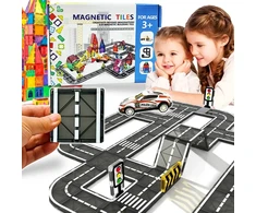 Magnetinis kelio konstravimo rinkinys vaikams, 41 elementas