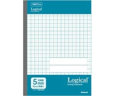 Užrašų knygelės „Logical Swing Notebook – Casual Color Series“ su sidabro jonų danga, semi B5 langeliais 5 mm- įv. spalvų (5 vnt.) HB5-H511-5P