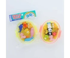IWAKO trintukų – dėlionių rinkinys BENTO priešpiečių mini dėžutėje „Animals” 7vnt.