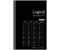 Japoniškas darbo kalendorius 2027 "Logical Diary" A5, juodas, NS-A502-27BD