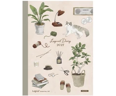 Japoniškas darbo kalendorius 2027 "Logical Diary Home Days" B6, home style NS-B602H-27A2