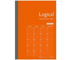 Japoniškas darbo kalendorius 2027 "Logical Diary" A5, oranžinis, NS-A502-27BO