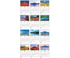 Japoniškas sieninis kalendorius 2027 "Mount Fuji" B3, COC-CLH-B3PF-27