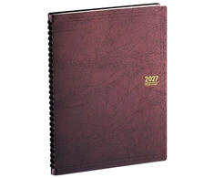 Japoniškas spiralinis darbo kalendorius 2027 „Planning Diary Serious“ B5, rudas PD-1200-27