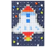 Karpomas Iwako kūrybinis mozaikų rinkinys „KESHI-BLO Dot Art Kit – Rocket”, ER-GLB712