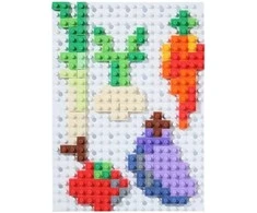 Karpomas Iwako kūrybinis mozaikų rinkinys „KESHI-BLO Dot Art Kit – Vegetable”, ER-GLB702