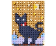 Karpomas Iwako kūrybinis mozaikų rinkinys „KESHI-BLO Dot Art Kit – Juodas Cat”, ER-GLB706