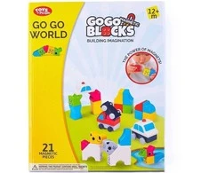 LaQ „People Blocks“ magnetinių kaladėlių rinkinys „GO GO WORLD", 21 vnt. PB328