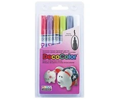 Markeriai įvairių paviršių dekoravimui Marvy Decocolor Fine #200-6D Retro, 6vnt.