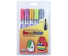 Markeriai įvairių paviršių dekoravimui Marvy Decocolor Broad #300-6D Retro, 6vnt.