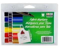 Markeriai tekstilei teptukiniu galiuku Marvy Fabric Marker #530-6A Primary 6 vnt.