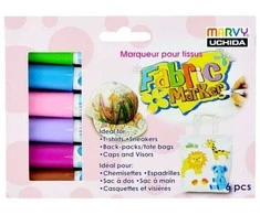 Marvy Uchida Flomasteriai šviesių audinių dekoravimui Fabric Marker 560-6B Floral, 6vnt.