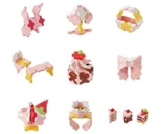 Yoshiritsu Japoniškas edukacinis konstruktorius LAQ SWEET COLLECTION Mini Rožinė, nuo 3 m.