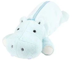 Pliušinis penalas „Hippopotamus series”, melsvas HPP-PCN01-B