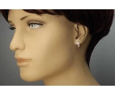 Auksiniai auskarai su cirkoniais Brasco 14662
