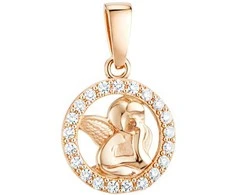 Auksinis pakabukas su cirkoniais "Angelas" Brasco 53905